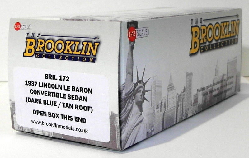 Brooklin Models 1/43 Scale BRK172 - 1937 Lincoln Le Baron Conv Sedan - Dark Blue