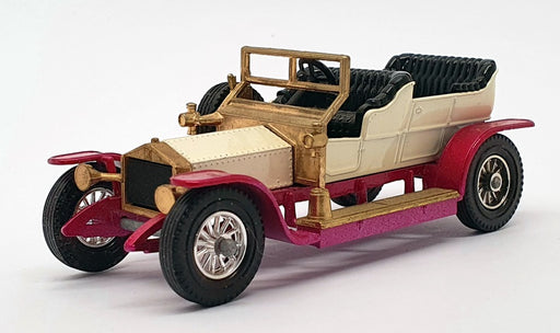 Matchbox Appx 10cm Long Diecast Y-10 - 1906 Rolls Royce Silver Ghost - White/Red