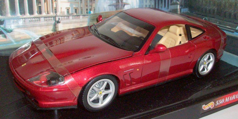 Hot Wheels 1/18 Scale - 25734 Ferrari 550 Maranello - Dark Red