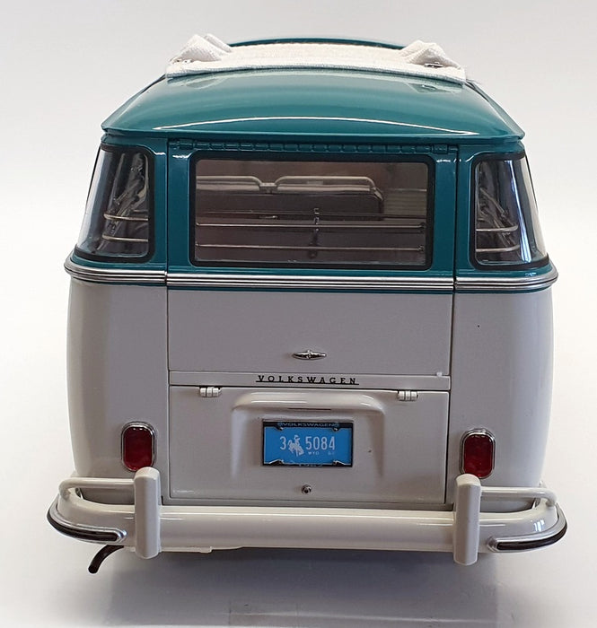 Sunstar 1/12 Scale 5084 - 1962 VW Volkswagen Samba Bus - Blue/Beige Grey