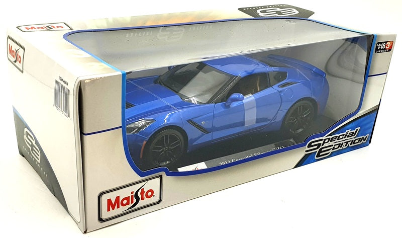 Maisto 1/18 Scale Diecast 46629 - 2014 Corvette Stingray Z51 - Blue