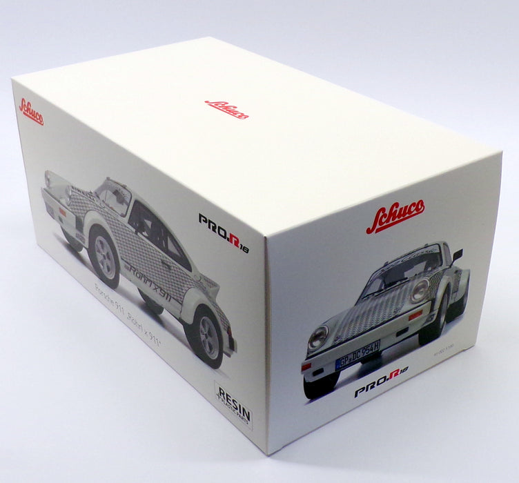 Schuco 1/18 Scale 450025100 - Porsche 911 Röhrl x 911 - Black/White