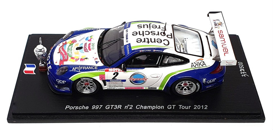 Spark 1/43 Scale SF048 - Porsche 997 GT3R #2 Champion GT Tour 2012 - Blue/White