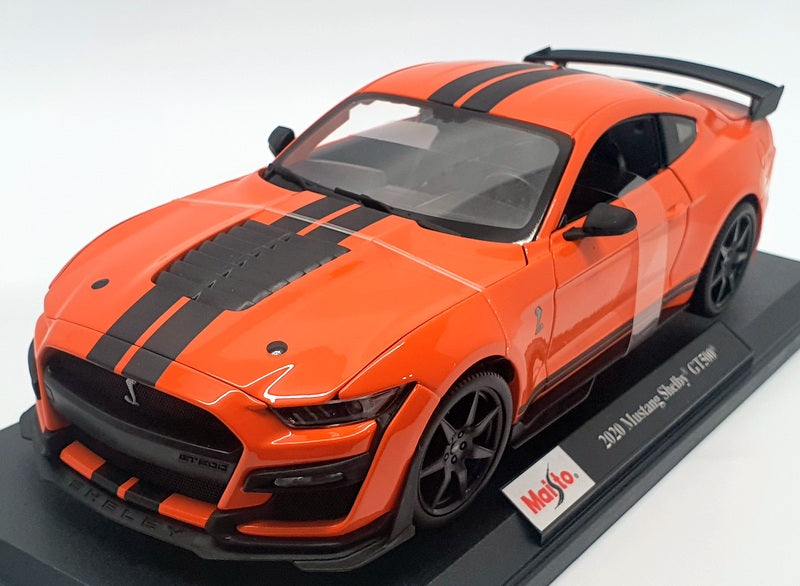Maisto 1/18 Scale Model Car 46629 - 2020 Mustang Shelby GT500 - Orange