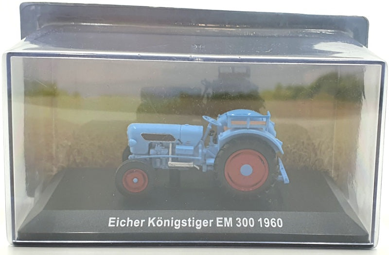 Hachette 1/43 Scale Model Tractor HL42 - 1960 Eicher Konigstiger EM 300 - Blue