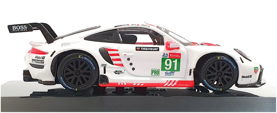 Burago 1/43 Scale 18-38308 - Porsche 911 RSR LM 2020 #91 - Red/White