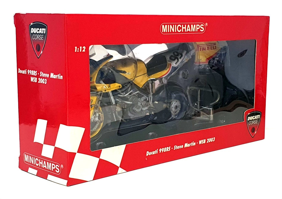 Minichamps 1/12 Scale 122 031299 - Ducati 998RS Steve Martin WSB 2003