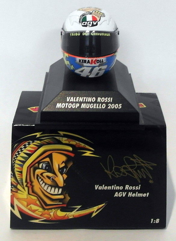 Minichamps 1/8 Scale 397 050076 - AGV Helmet Moto GP Mugello 2005 V. Rossi