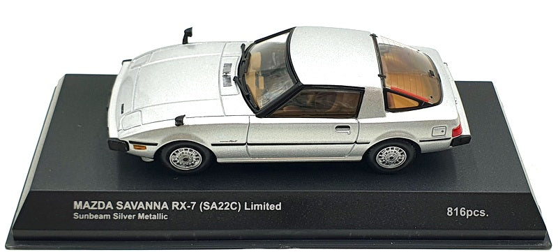 Kyosho 1/43 Scale Model Car 03282S - 1979 Mazda Savanna RX-7 SA22C - Silver