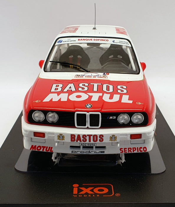 IXO 1/18 Scale Diecast 18RMC040A - BMW E30 M3 #1 Bastos Tour De Corse 1988