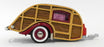 Brooklin 1/43 Scale BRK65  - 1947 Wesley Slumbercoach Woody Trailer Maroon