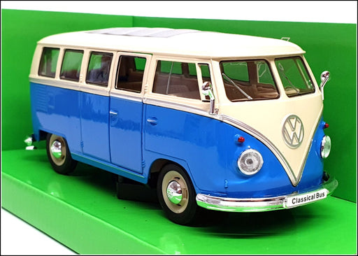 Welly NEX 1/24 Scale 22095W - 1963 Volkswagen T1 Bus - Blue
