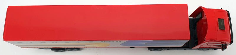 New Ray 1/43 Scale Model Truck 15613 - Iveco Stralis Container  - Red