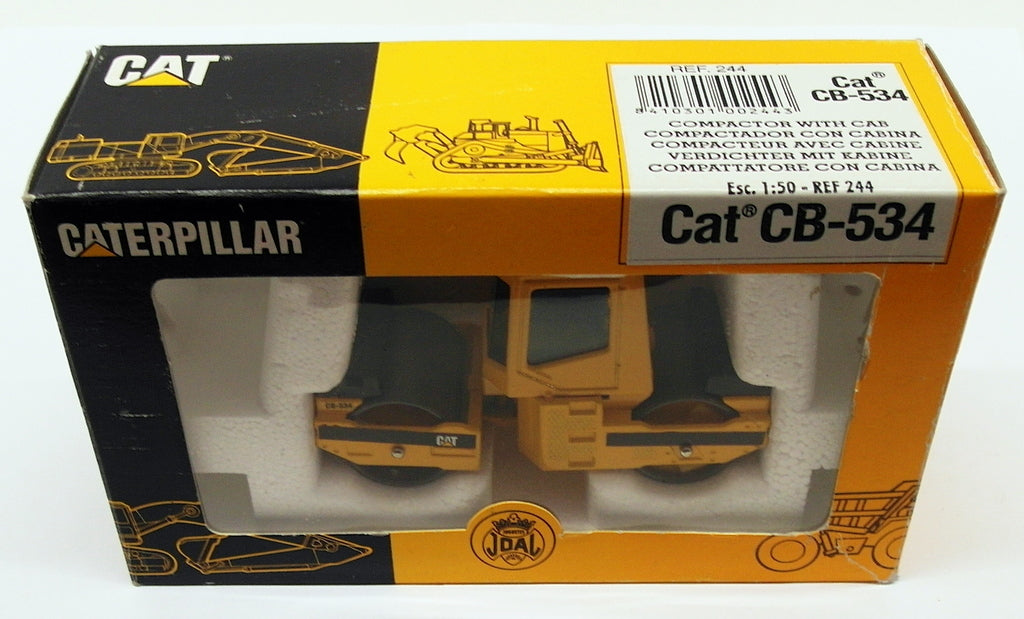 Joal 1/50 Scale Diecast 244 - CAT CB534 Vibratory Compactor with Cab