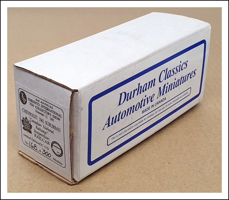 Durham Classics 1/43 Scale DC17-B - 1941 Chevrolet Suburban Railcar 1 Of 300