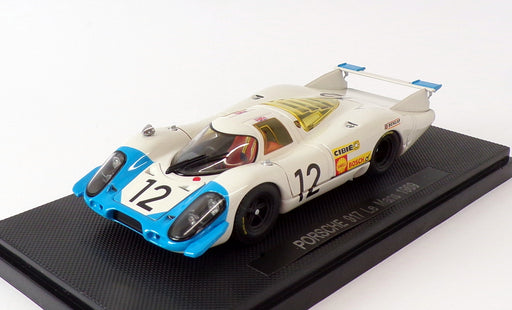 Ebbro 1/43 Scale 749 - Porsche 917 - #12 Le Mans 1969 - White/Blue