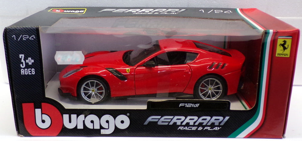 Burago 1/24 Scale Model Car 18-26021 - Ferrari F12tdf - Red