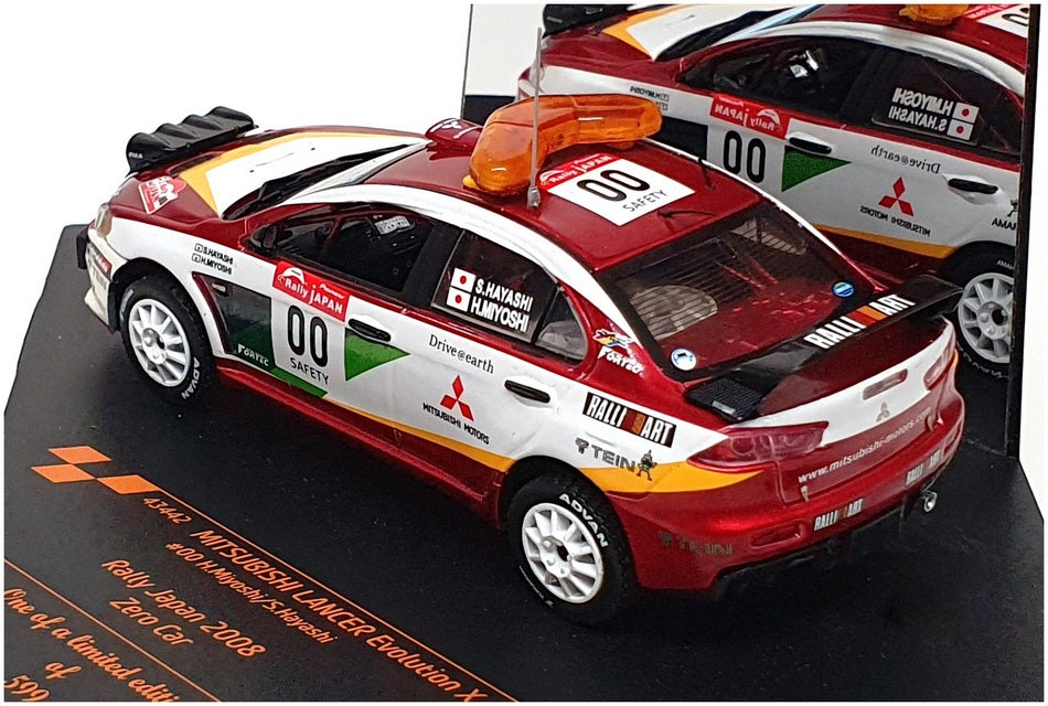 Vitesse 1/43 Scale 43442 - Mitsubishi Lancer Evo IX Zero Car Rally Japan 2008