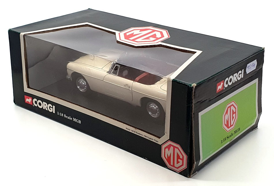 Corgi 1 18 Scale Diecast 95104 MGB Roadster Old English White R M corgi-1-18-scale-diecast-95104-mgb-roadster-old-english-white-r-m