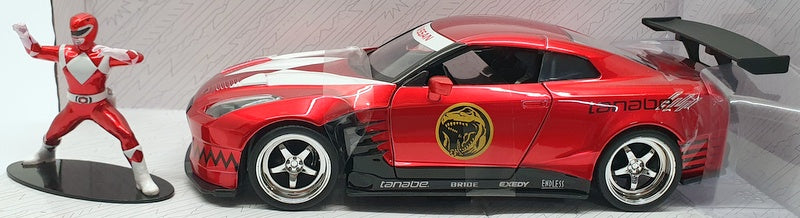 Jada 1/24 Scale Model Car #31908 - 2009 Nissan GTR (R35) Red Power Ranger