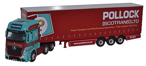 Oxford Diecast 1/76 Scale 76MB002 Mercedes MP4 GSC Actros Curtainside - Pollock