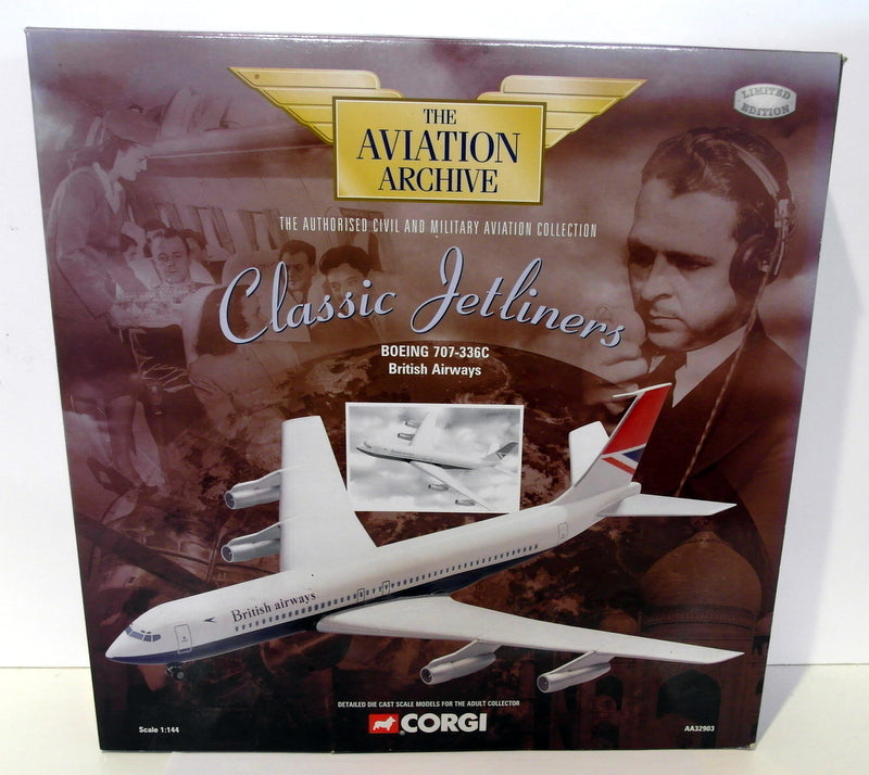 Corgi 1/144 scale diecast AA32903 Boeing 707-336C British Airways