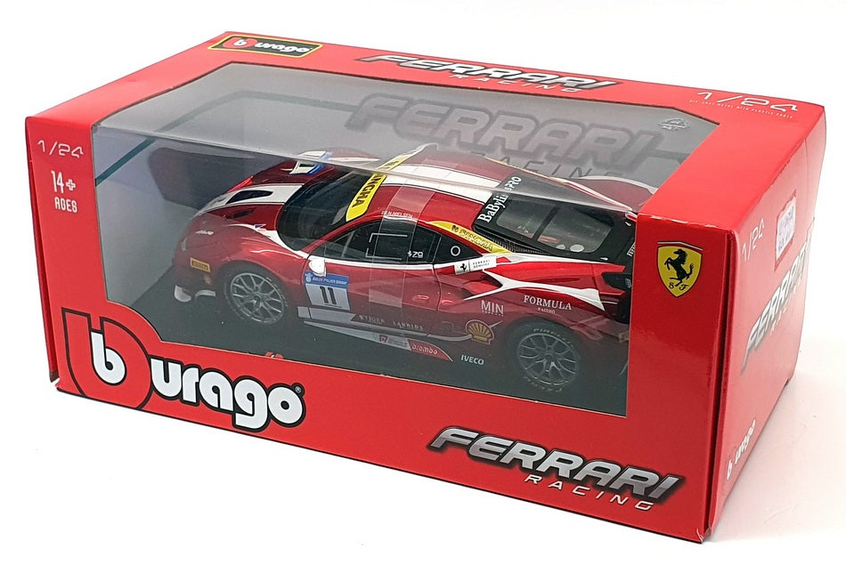 Burago 1/24 Scale 18-26308 - Ferrari 488 Formula Racing 2017 - Red #11