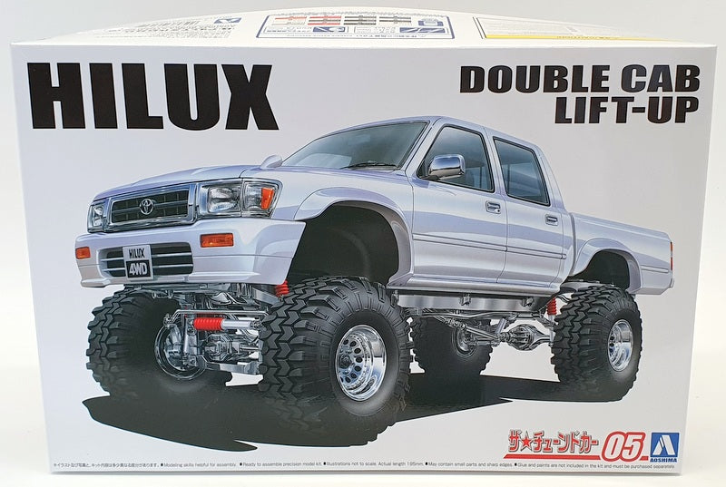 Aoshima 1/24 Scale Model Car Kit 20088 - Hilux Double Cab Pick Up