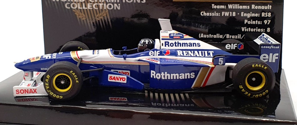 Minichamps 1/43 Scale 436 960005 F1 Williams Renault FW18 Hill World Champ 1996