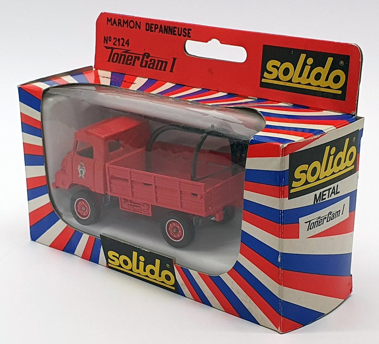 Solido 1/50 Scale 2124 - Simca UNIC Sumb 4x4 Fire Truck With Crane - Red