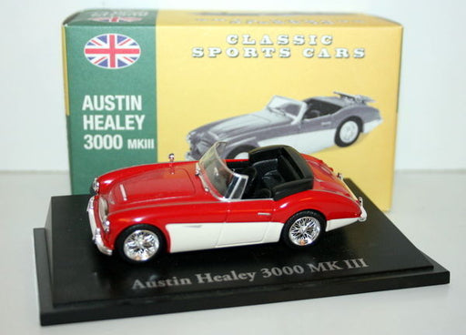 ATLAS 1/43 - 4 656 105 AUSTIN HEALEY 3000 MK3 - RED / WHITE