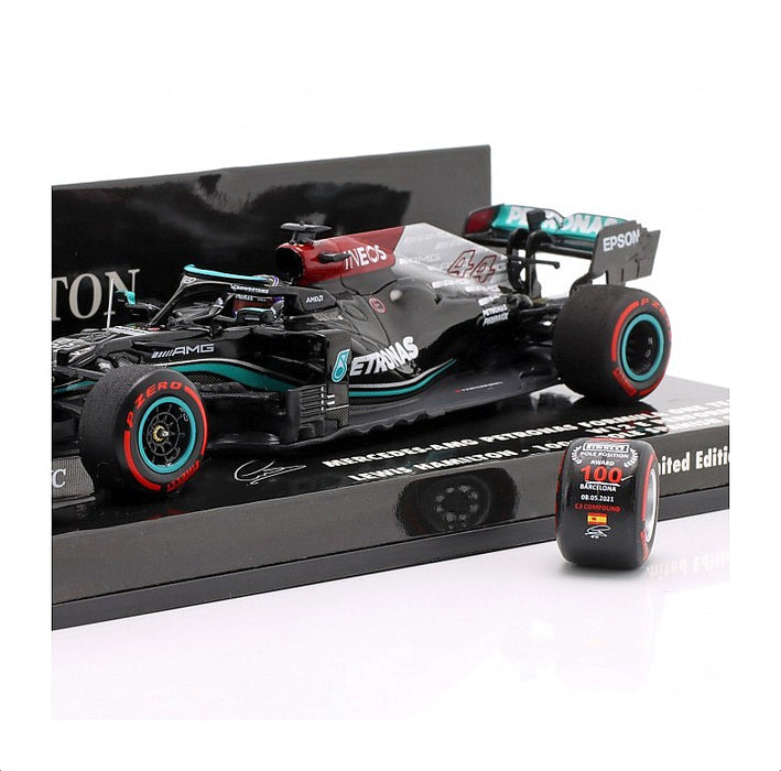 Minichamps 1/43 Scale 410 210444 - F1 Mercedes-AMG W12 Spanish GP 2021 Hamilton