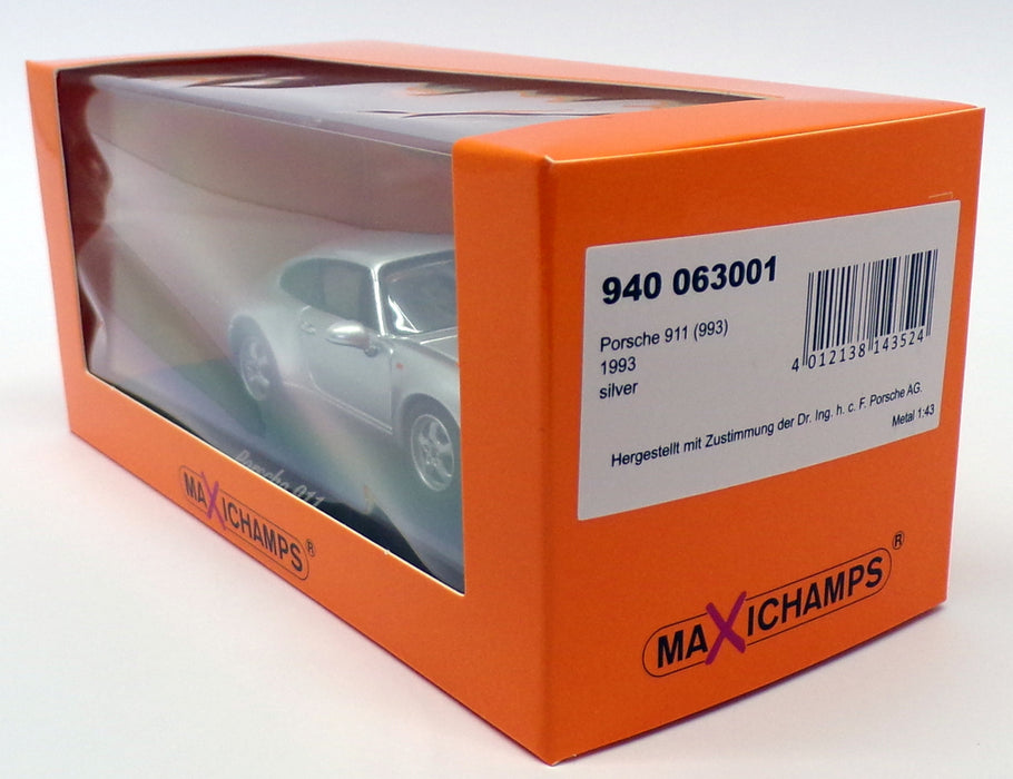 Maxichamps 1/43 Scale 940 063001 - 1993 Porsche 911 (993) - Silver