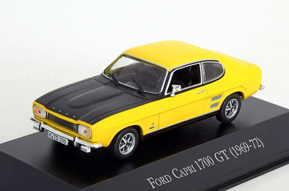 Altaya 1/43 Scale  AL261119 - 1969-72 Ford Capri 1700 GT - Yellow/Black