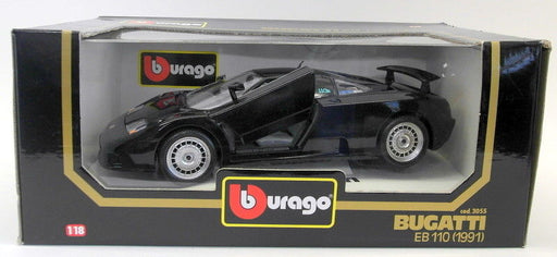 Burago 1/18 Scale Diecast 3055 Bugatti EB110 Black Model Car