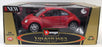 Burago 1/18 Scale Diecast 3342 Volkswagen New Beetle 1998 Red Model Car