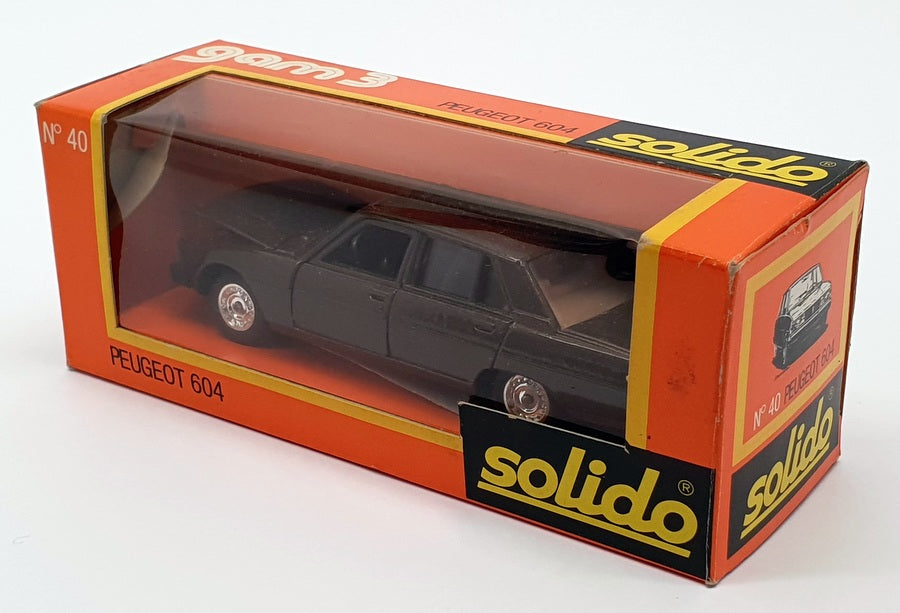 Solido 1/43 Scale Model Car 40 - Peugeot 604 - Brown