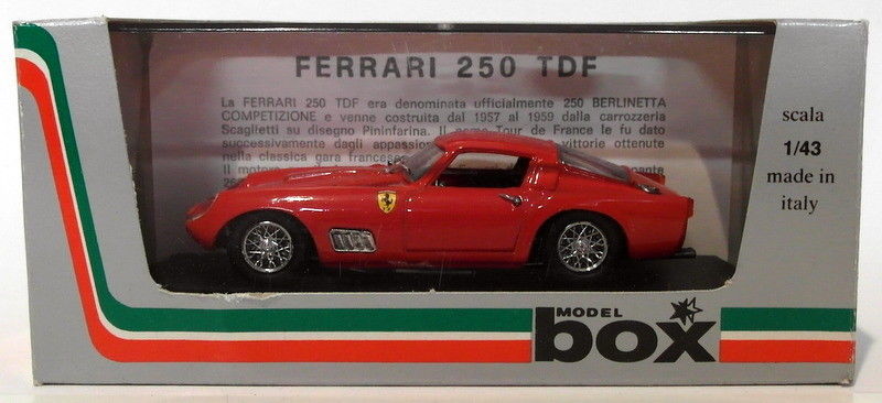 Box Model 1/43 Scale Diecast 8424 - Ferrari 250 TDF Prova - Red