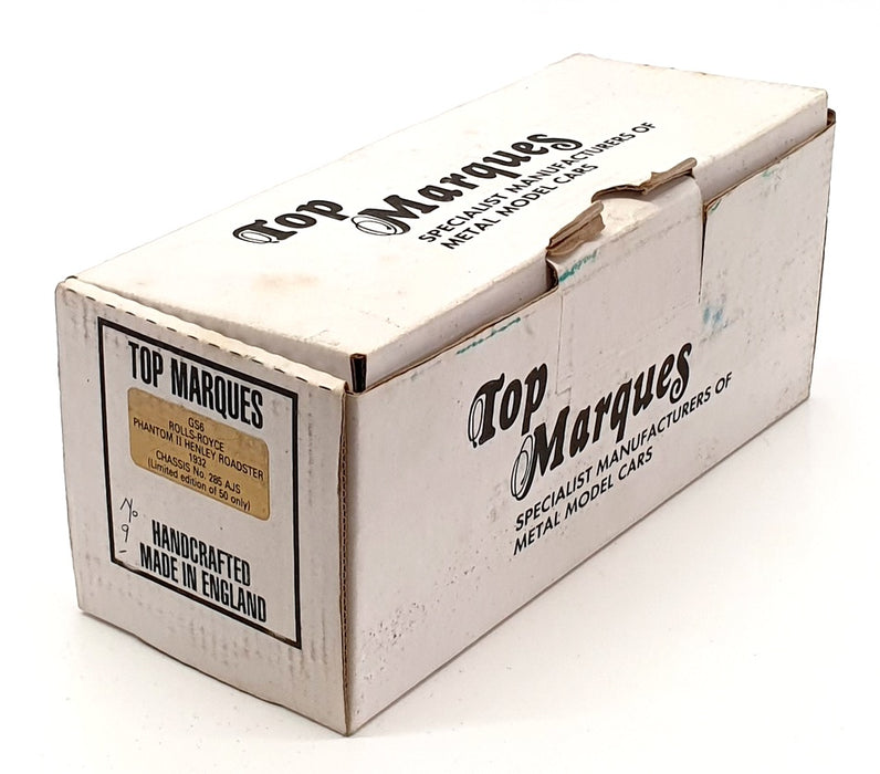 Top Marques 1/43 Scale GS6 - 1932 Rolls Royce Phantom II Henley Roadster 1 of 50
