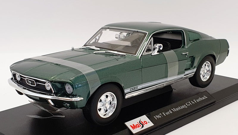 Maisto 1/18 Scale Diecast - 46629 - 1967 Ford Mustang GTA Fastback - Green
