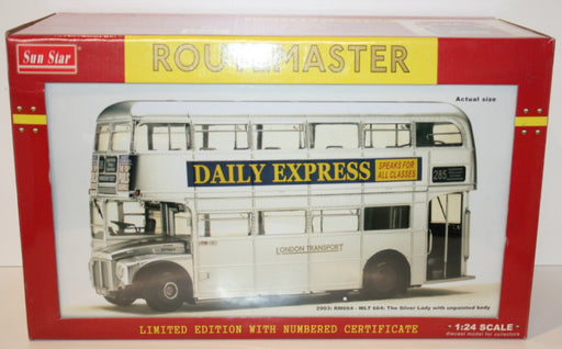 SunStar 1/24 Scale 2903 Routemaster Bus Daily Express RM664 WLT 664 Silver Lady