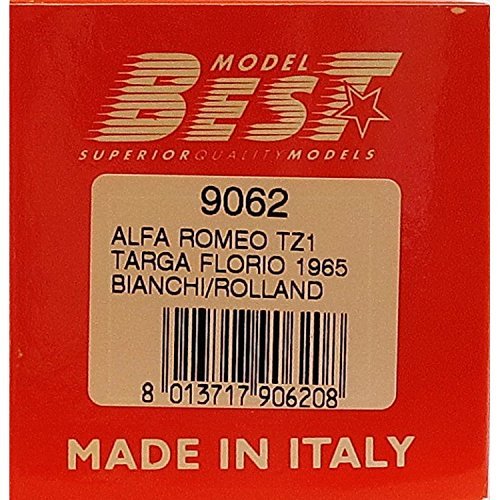 Best 1/43 Scale Metal Model - 9062 ALFA ROMEO TZ1 TARGA FLORIO 65'