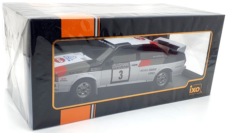 IXO Models 1/18 Scale 18RMC094A - Audi Quattro #3 1000 Lakes 1982 Mikkola