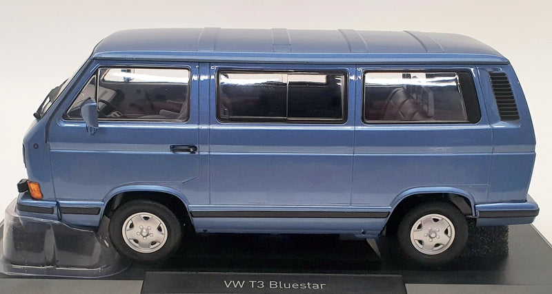 Norev 1/18 Scale Model Car 188450 - 1990 Volkswagen T3 Bluestar - Blue