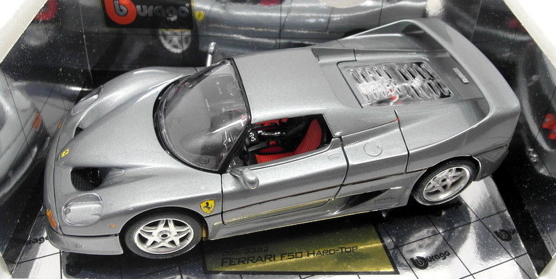 Burago 1/18 Scale Diecast 3382 Ferrari F50 1995 Coupe Metallic Grey