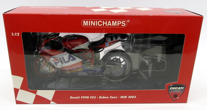 Minichamps 1/12 Scale diecast 122 031311 Ducati 999R F03 Ruban Xaus WSB 2003