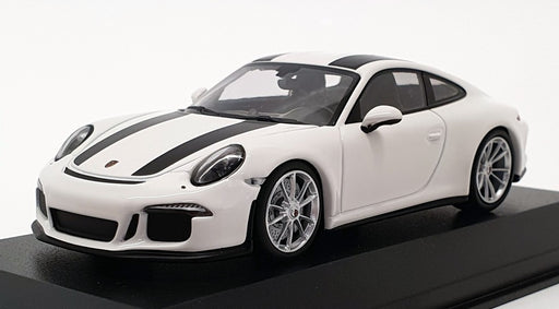 Maxichamps 1/43 Scale 940 066222 - 2016 Porsche 911 R - White/Black Stripes