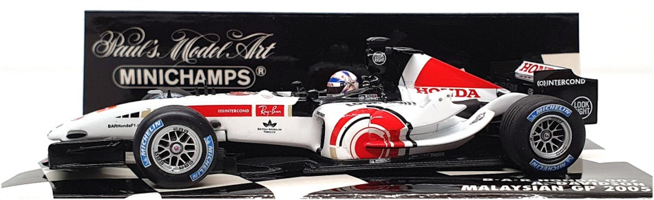 Minichamps 1/43 Scale 400 050104 - B.A.R Honda 007 2005 - Signed Davidson