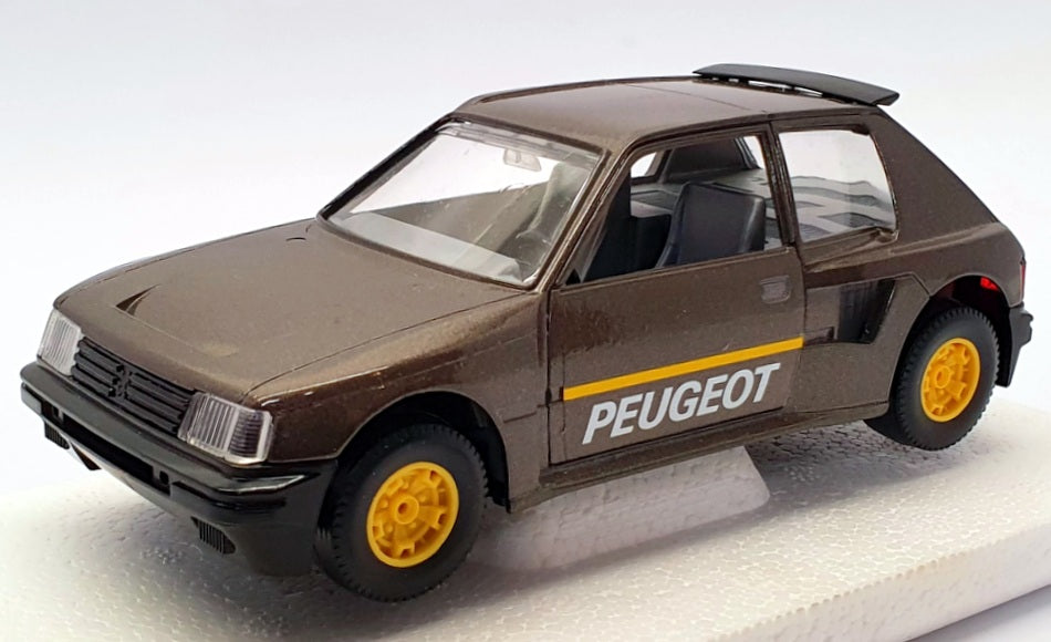 Burago 1/25 Scale Model Car 9106 - Peugeot 205 Turbo - Brown