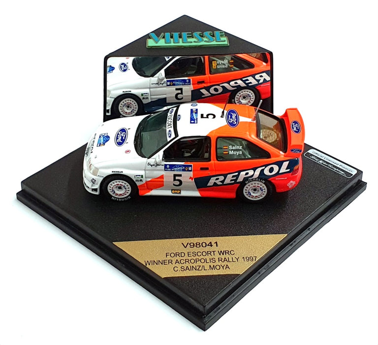 Vitesse 1/43 Scale V98041 - Ford Escort WRC Winner Acropolis 1997 Sainz/Moya